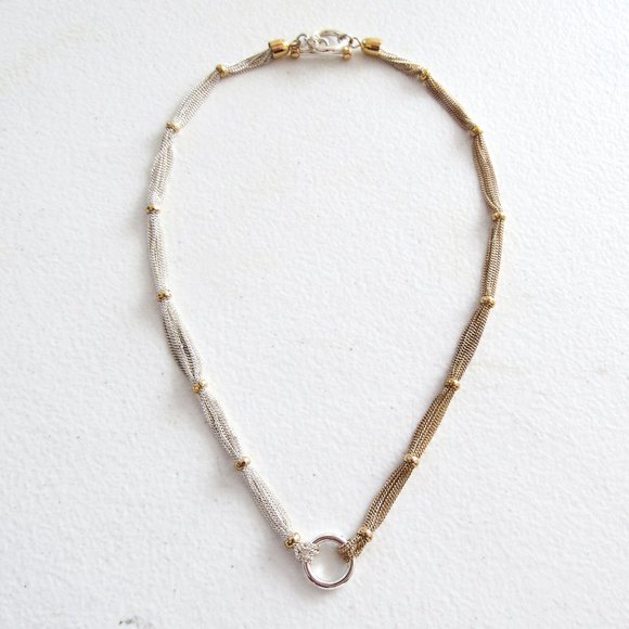 Ralph Lauren Jewelry - VINTAGE RALPH LAUREN Two-Tone Chain Necklace Gold & Silver Elevated Classic 18"